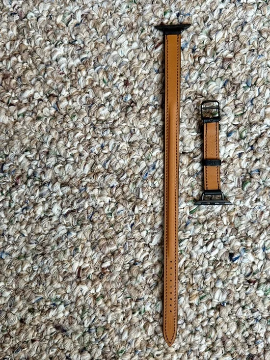 Hermes Double Tour Leather Band 40mm for Apple Watch + Box Authentic - Picture 4 of 9